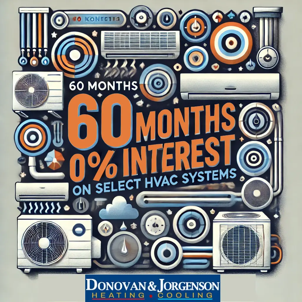 Promotional image for 60 months 0% Interest on Select HVAC Systems