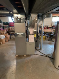 Basement HVAC system and ductwork in Mukwonago, WI